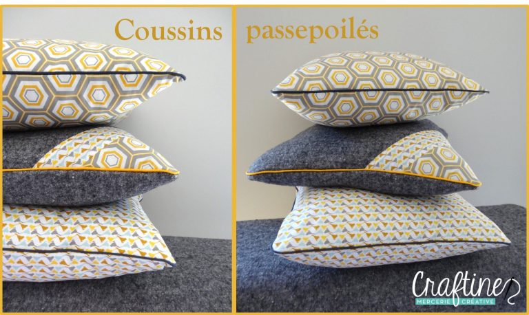Cousons ensemble : Tuto coussins passepoilés