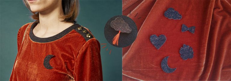 Cousons ensemble : Tuto broche pailletée