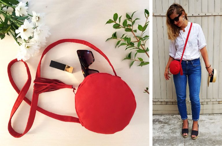 Tuto petit sac rond à pompon